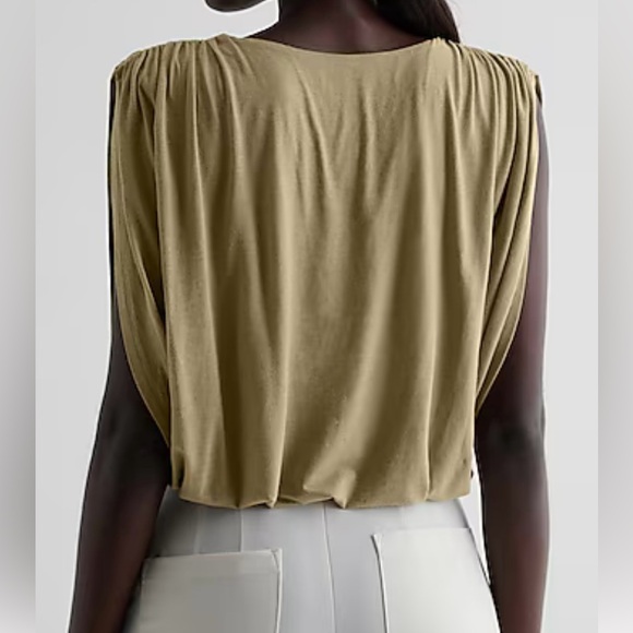 Express Green Ruched Bubble Tank- X-Large - Picture 3 of 10